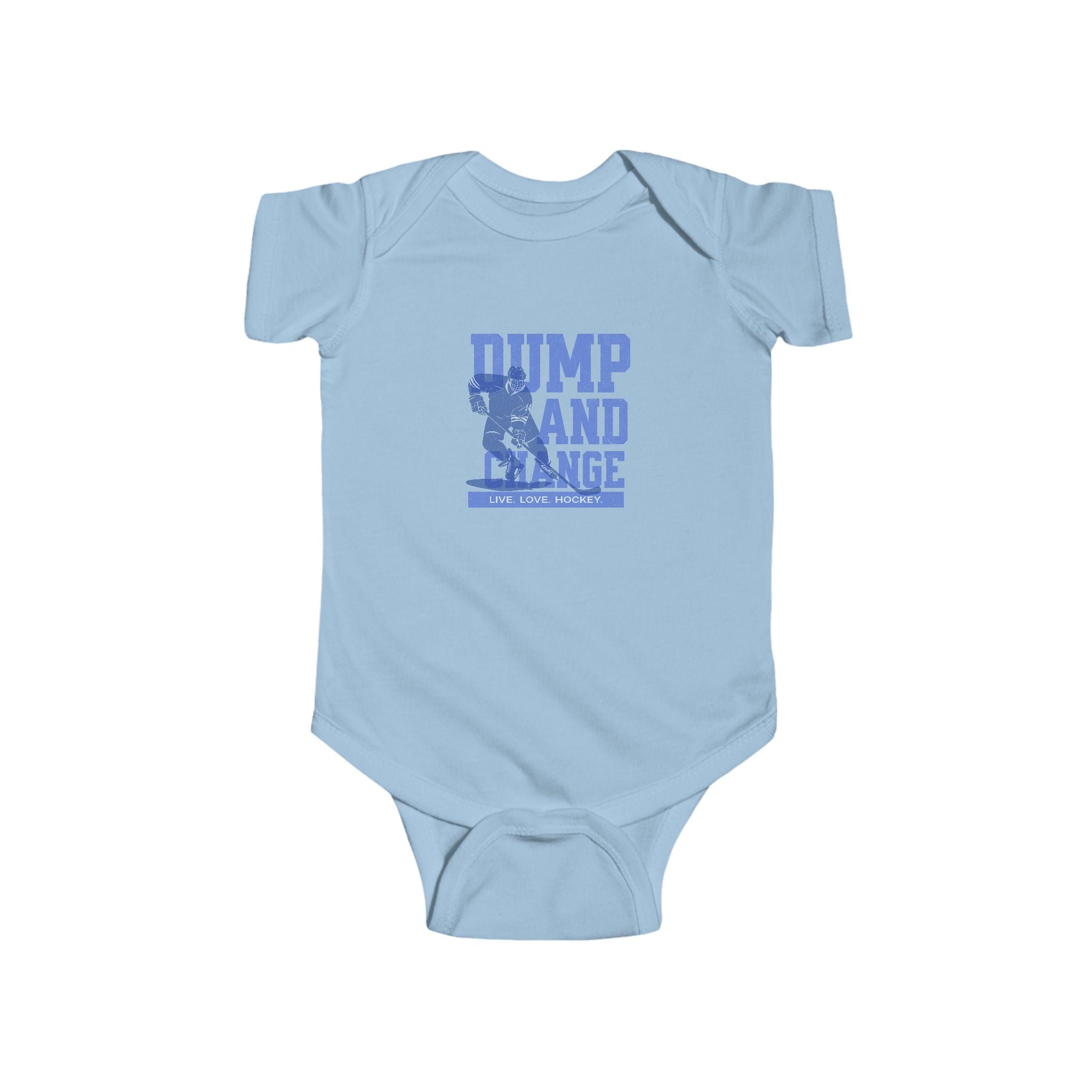 'Dump and Change' Live Love Hockey - Cute Baby Bodysuit