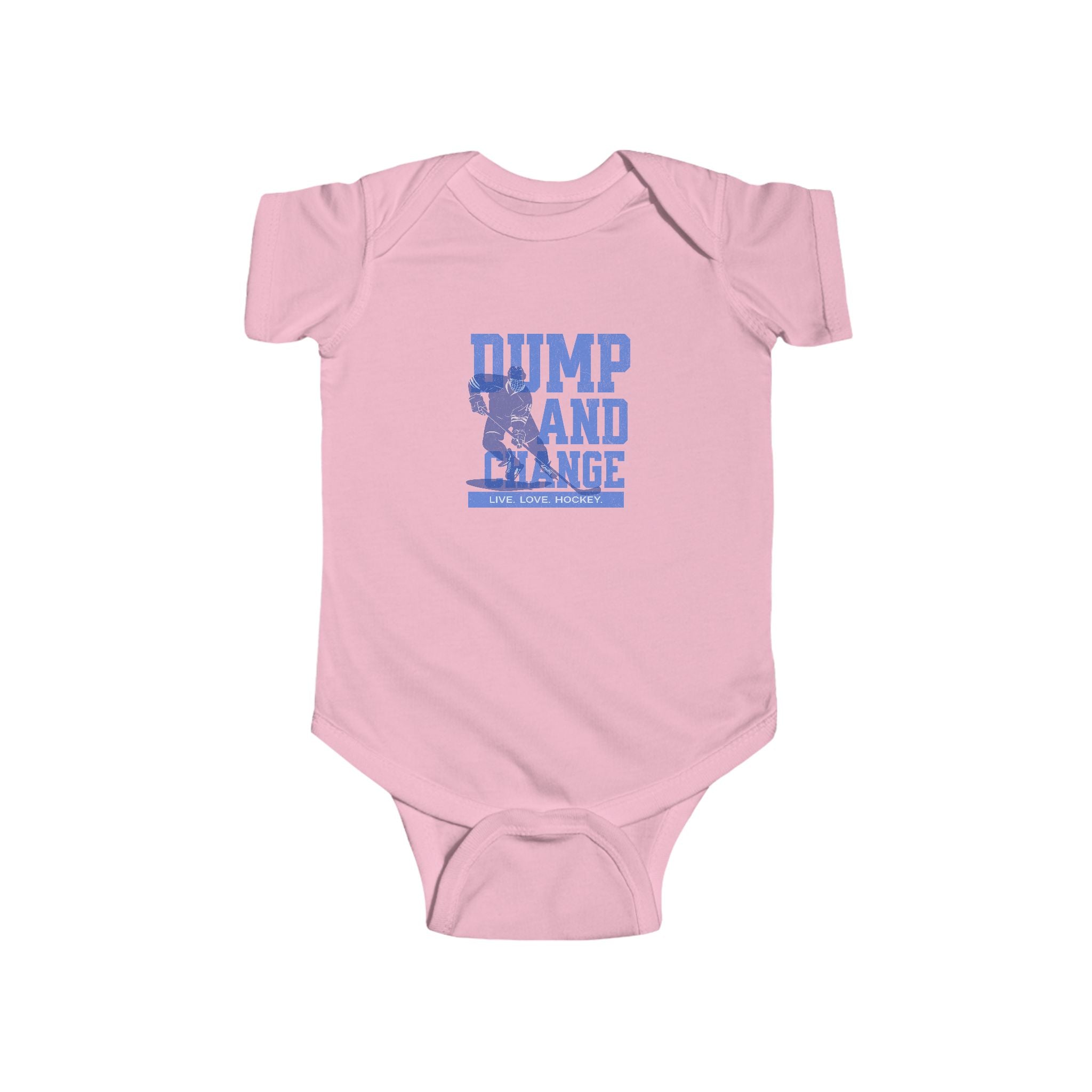 'Dump and Change' Live Love Hockey - Cute Baby Bodysuit