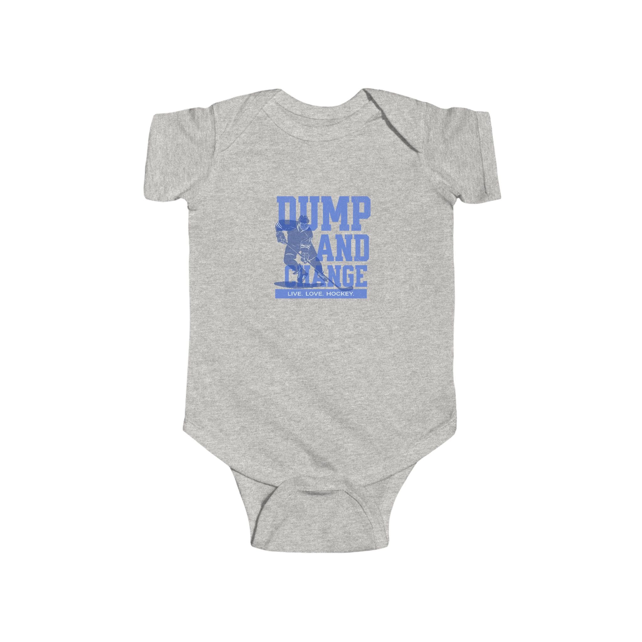 'Dump and Change' Live Love Hockey - Cute Baby Bodysuit
